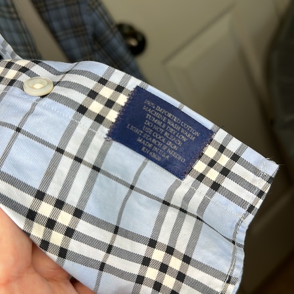 Mens Burberry Plaid Button Up - Picture 13 of 13